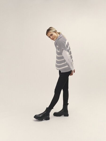 WOTE Strick Troyer mit Streifen aus nachhaltiger Baumwolle