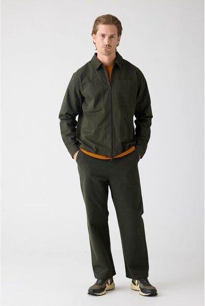 KnowledgeCotton Apparel Flint weite Chino-Hose aus Bio-Baumwolle