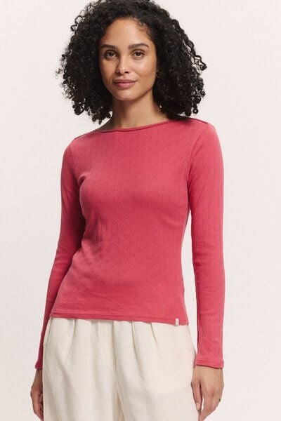 TRANQUILLO Langarm Shirt Coraa mit Herz-Ajour Muster (2010003)