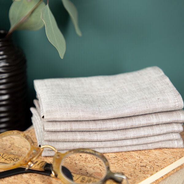 nahtur-design Brillenputztuch aus Bioleinen | waschbar | 25x25 cm
