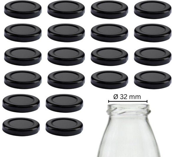 mikken 20 Ersatzdeckel TO43 Ø 4,5 cm für Glasflasche Twist-Off Schraubdeckel