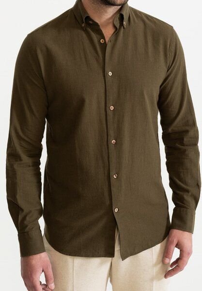 De IONESCU „Godeanu“ Leinenhemd aus französischem Leinen & Bio-Baumwolle