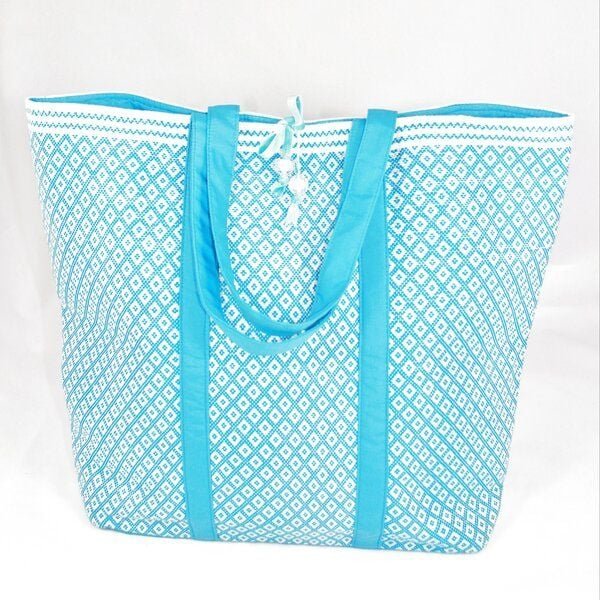 Schönes aus Indochina Shopper türkis handgewebt