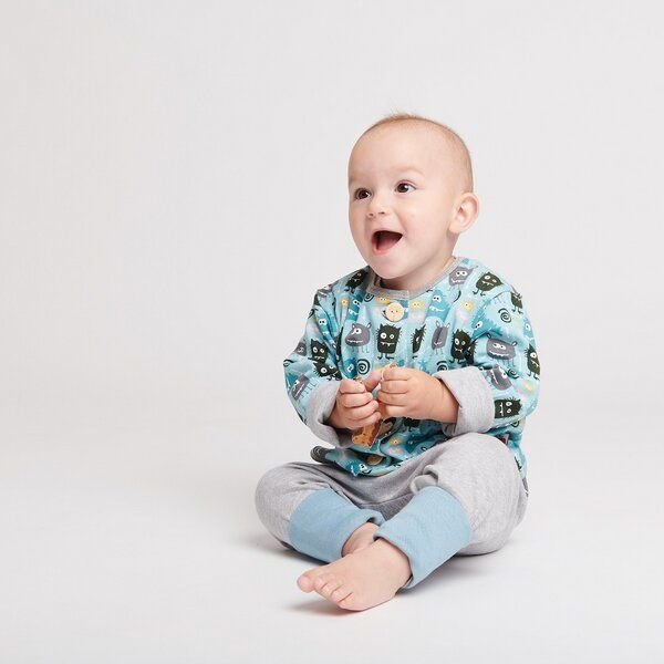 Cheeky Apple Gefüttertes Babyjäckchen "Monsters" aus Bio-Baumwolle