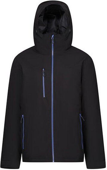 Regatta Professional Herren Wasserdichte gefütterte Softshelljacke mit Kapuze Recycled kontrastfarbene Reißverschlüsse