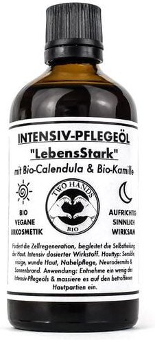 Two Hands BIO Intensiv-Pflegeöl „LebensStark“ mit Bio-Calendula & Bio-Kamille - Bio-Vegan
