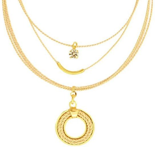 Purplee Store Halskette – Buriti Naturfaser / handgefertigt & dreifach 18K goldplattiert