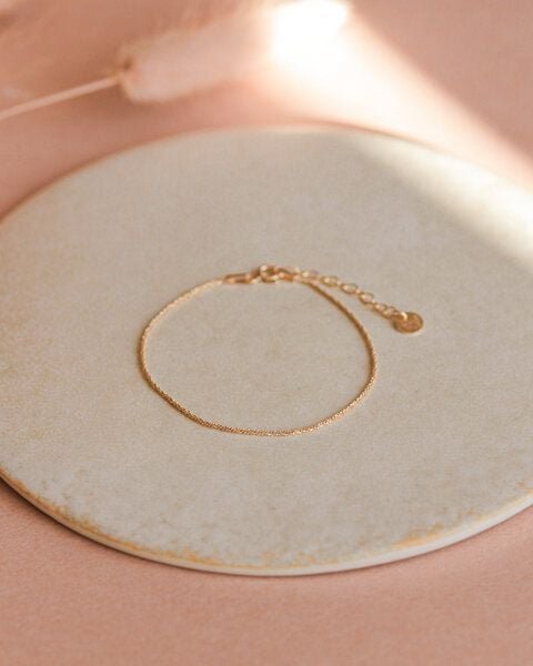 lille mus Armband 'Glitzer' 925 Silber / vergoldet