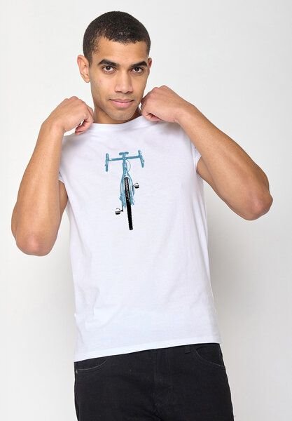 GREENBOMB Bike Front Stamp Guide - Sportliches T-Shirt aus Bio-Baumwolle / hochwertiger Print / GOTS / Fair & Vegan