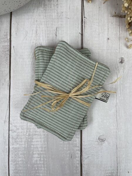 Stoffretter waschbare Upcycling Spülschwämme- 2er Set, Jute, Baumwolle