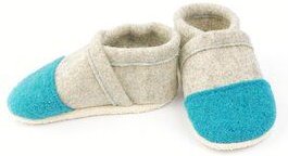 Süßstoff Handgefertigte Hausschuhe für Kinder aus Wolle mit Naturledersohle - Nachhaltige Qualität