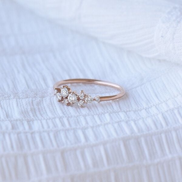 Thumbnail - Eppi Cluster Goldring mit Diamanten Isolde