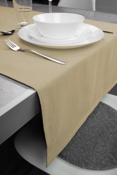jilda-tex Tischläufer Renforce 100% Bio-Baumwolle Uni 50x160cm