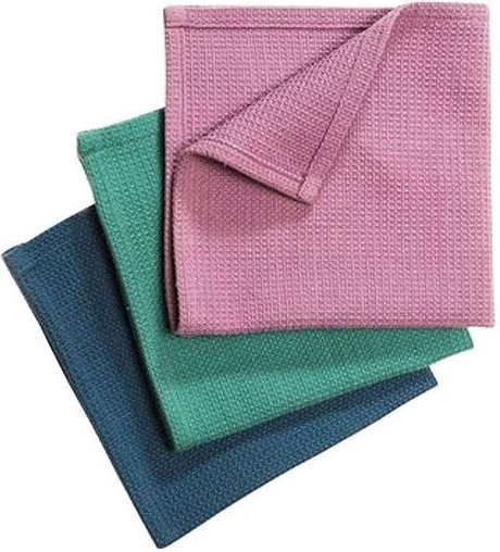 weltPartner 3er-Set Spültücher aus Bio-Baumwolle, 30x30 cm