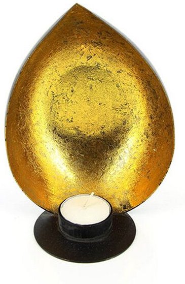 Mitienda Shop Teelichthalter aus Eisenblech Muschel gold