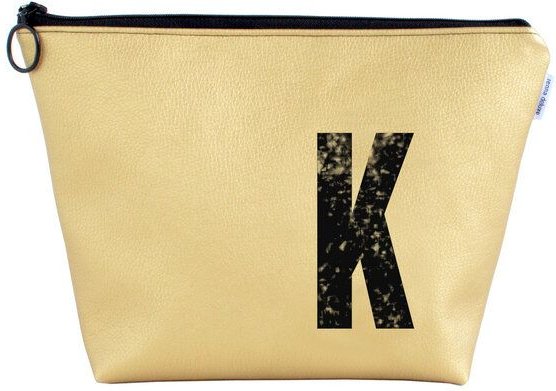 renna deluxe Kulturtasche und Kosmetiktasche personalisiert mit Monogramm GOLD