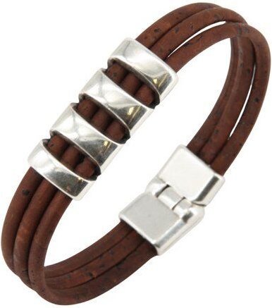 Artipel Veganes Kork-Armband mit Metall-Tunnel