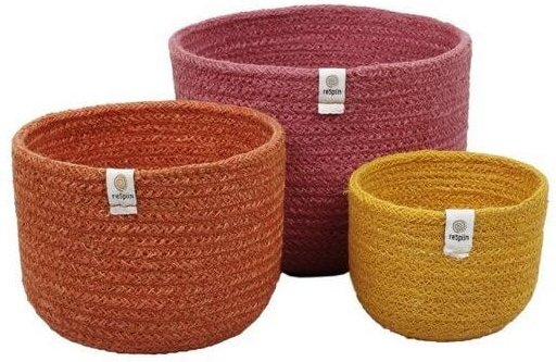 reSpiin 3er-Set große Körbe aus Jute