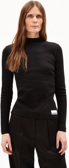 ARMEDANGELS FATIMAARA Damen Ripp-Longsleeve Slim Fit aus Bio-Baumwoll Mix