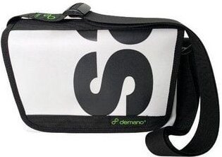 DEMANO Kleine Schultertasche aus Recycelte Bannern Universitat XS