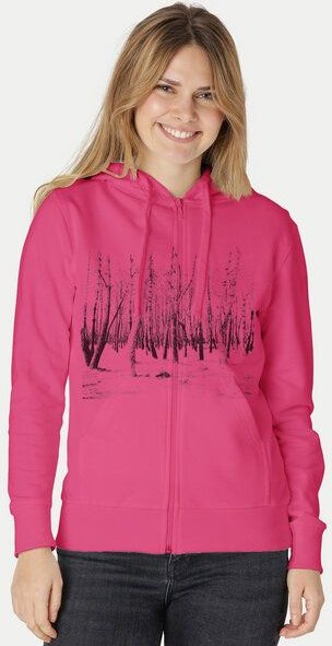 Peaces.bio - handbedruckte Biomode Zip-Hoodie Woodland Damen