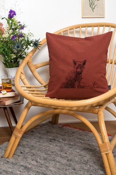 Hirschkind Bio-Kissenbezug 'Junger Fuchs' foxy 40*40