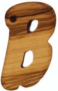 Mitienda Shop Schlüsselanhänger aus Holz Buchstaben A-Z | Holz Anhänger