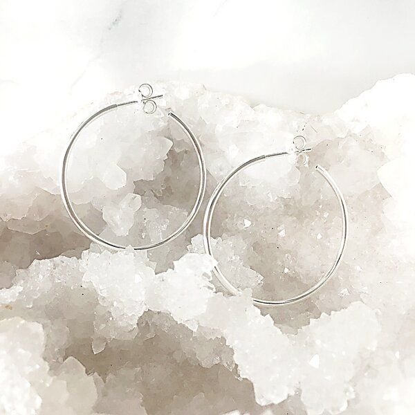 Crystal and Sage Kreole aus 925 Sterling Silber 3 cm