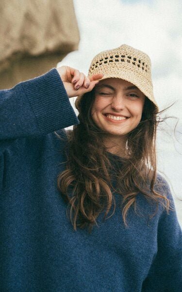 Kopyto BARIBAL - Damen Oversize Boxy Stickpullover aus Merino-wolle RWS- zertifiziert