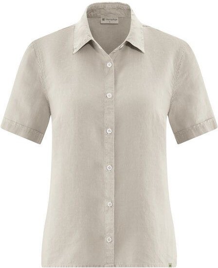 HempAge Kurzarmbluse Damen 100% Hanf