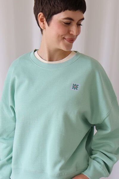 Kultgut Artdesign - Goodness Pulloversweater im Boxistyle / Little Flower