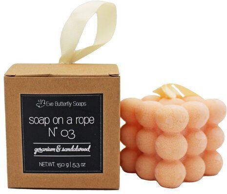 Thumbnail - Eve Butterfly Soaps Soap on a Rope | Massageseife mit Band | verschiedene Düfte