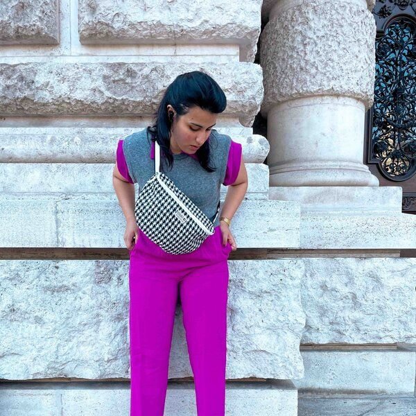 REFISHED fair fashion BUM BAG XL #TWEED | Upcycelte Bauchtasche