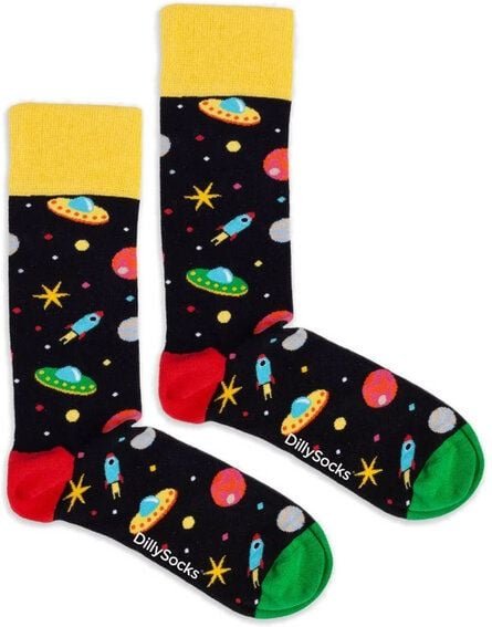 DillySocks Socken Galactic Ride aus Biobaumwoll-Mix