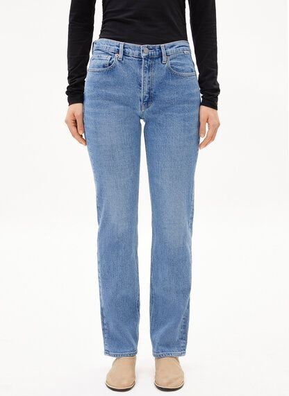 Thumbnail - ARMEDANGELS CARENAA Damen Straight Jeans Bio-Baumwoll Mix Comfort Stretch