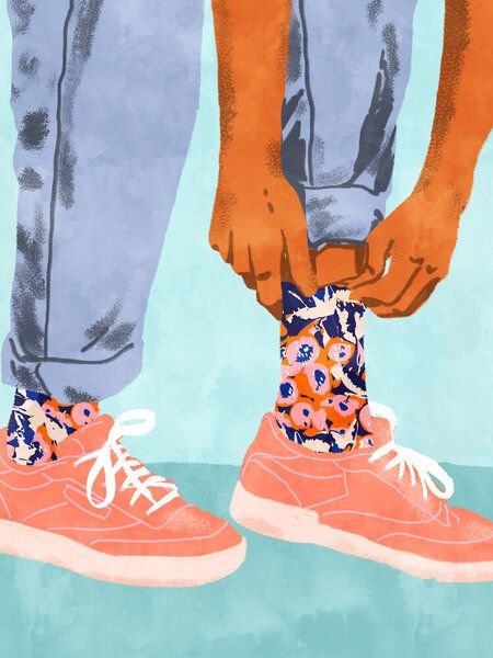 Photocircle Poster / Leinwandbild - Pull Up Those Pretty Socks!