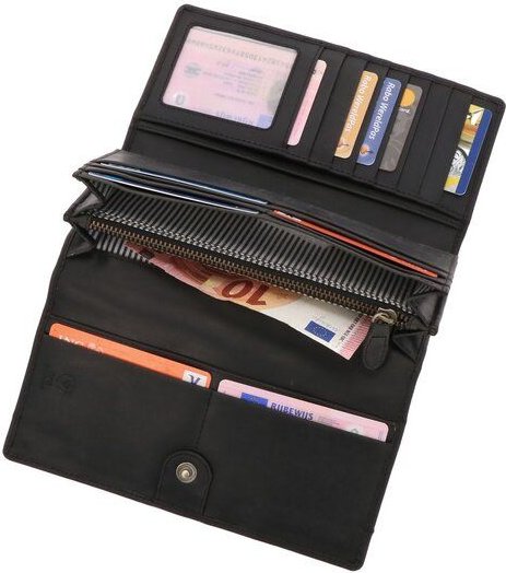 MoreThanHip Damen RFID Portemonnaie Brieftasche Ökoleder - Derby