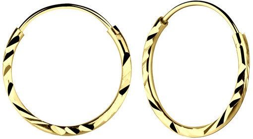 LUXAA Creolen Ohrringe facettiert- 925er Sterling Silber - Gold