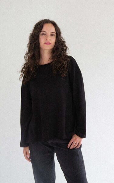 Kopyto MANGUSTA- Damen Longsleeve Boxy T-Shirt 100% ethischer Merinowolle