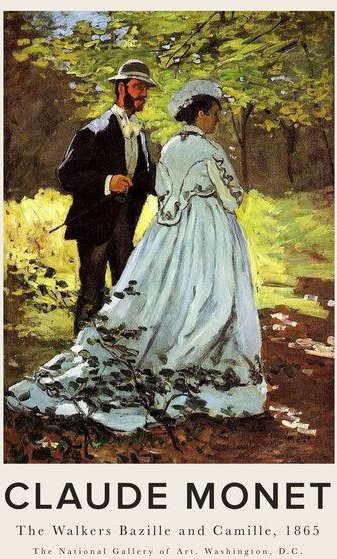 Photocircle Poster / Leinwandbild - Claude Monet - The Walkers Bazille and Camille