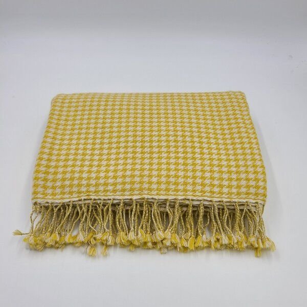 Frida Feeling Decke (100% Wolle) im Hahnentritt Muster