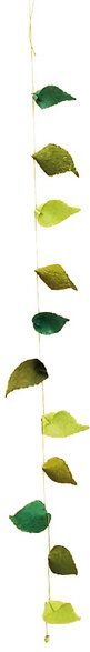 Sundara Deko-Girlande "LEAVES" aus handgeschöpftem Recycling Baumwollpapier