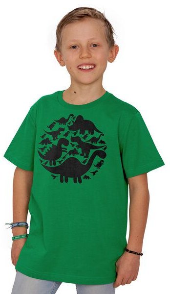 HANDGEDRUCKT "Dinos" Unisex Kinder T-Shirt