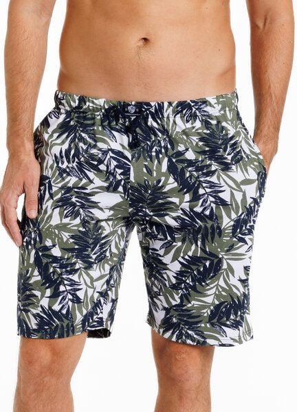 Haasis Bodywear Herren Bermuda Alloverprint mit Seitentaschen, Bio Baumwolle, GOTS zertifiziert