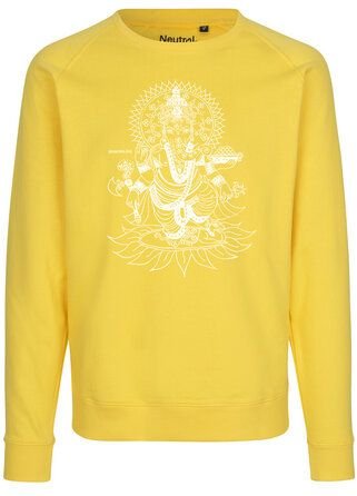 Peaces.bio - handbedruckte Biomode Bio Herren-Sweatshirt Ganesha