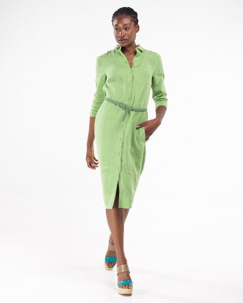 Alma & Lovis Maxi-Kleid im Hemdblusenstil aus reinem Leinen | Linen Blouse Dress