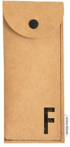 renna deluxe Stifteetui mit Monogramm, vegan, Federmäppchen, schwarz, braun, grau