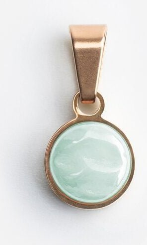 ALEXASCHA Kettenanhänger aus Glas | Mix & Match Charms | Roségold