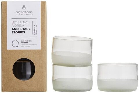 Originalhome Gläser aus recycelten Bierflaschen, S/3