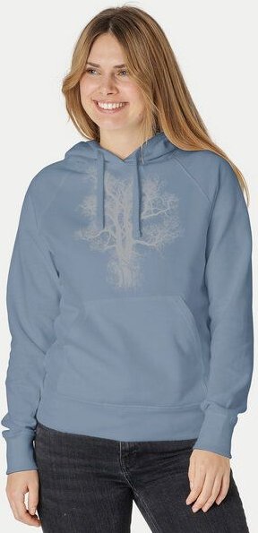 Peaces.bio - handbedruckte Biomode Bio-Damen-Kapuzensweater Chestnut